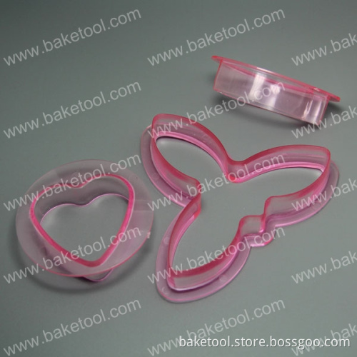 Plastic 3pcs Kapok Flower Press Mold for Cake Decoration